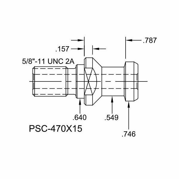 Tj Davies Co Coolant Through Retention Knob PSC-470X15